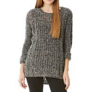 J J Basics Women's Gray Knit Sweater